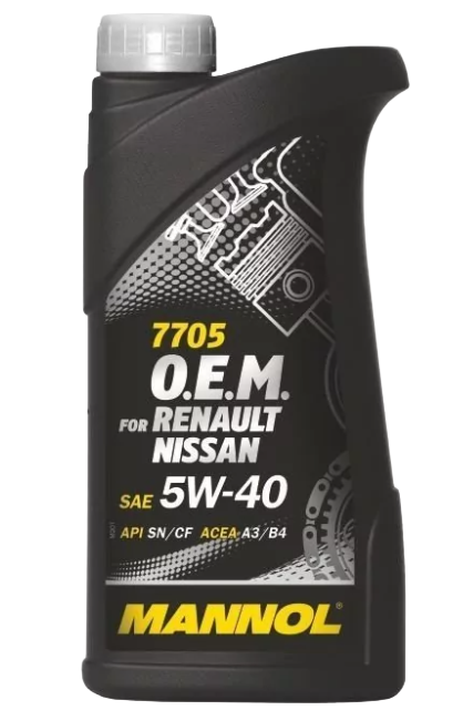 Моторное масло Mannol 7705 O.E.M. for Renault Nissan 5W40, 1л